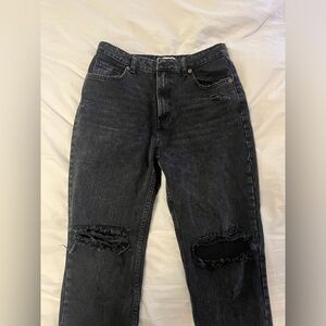 Zara Black Distressed Jeans